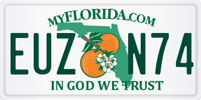 FL license plate EUZN74