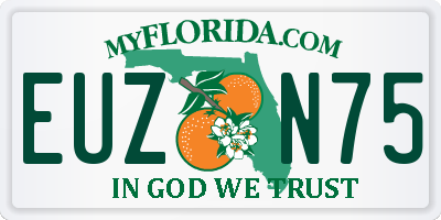 FL license plate EUZN75