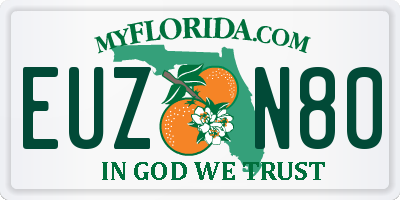FL license plate EUZN80