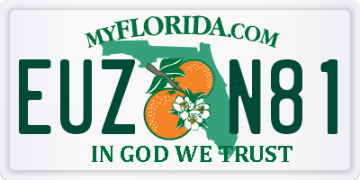 FL license plate EUZN81