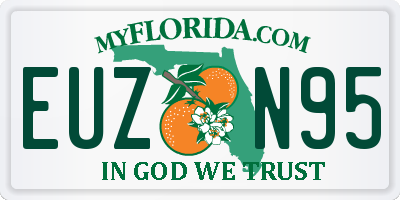FL license plate EUZN95