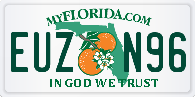 FL license plate EUZN96
