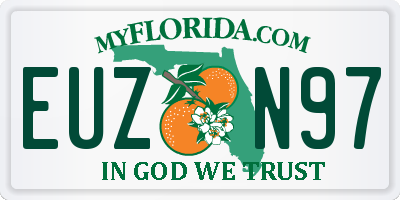 FL license plate EUZN97