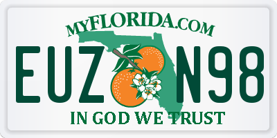 FL license plate EUZN98