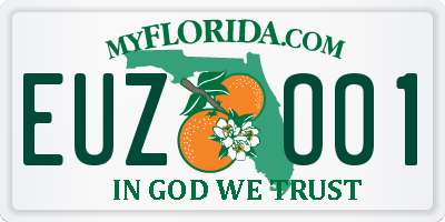 FL license plate EUZO01