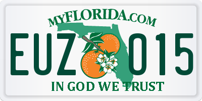 FL license plate EUZO15