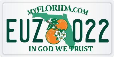 FL license plate EUZO22