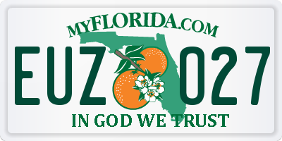FL license plate EUZO27