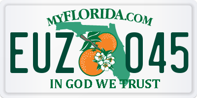 FL license plate EUZO45