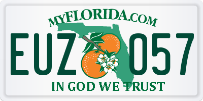 FL license plate EUZO57