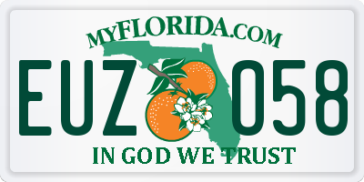 FL license plate EUZO58