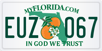 FL license plate EUZO67