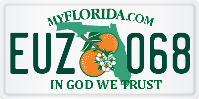 FL license plate EUZO68