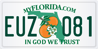 FL license plate EUZO81