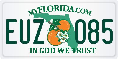FL license plate EUZO85