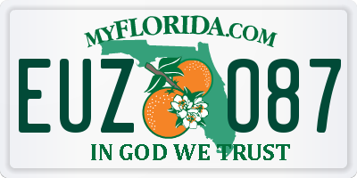 FL license plate EUZO87