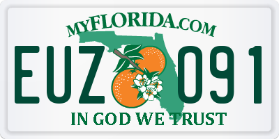 FL license plate EUZO91