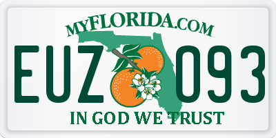 FL license plate EUZO93