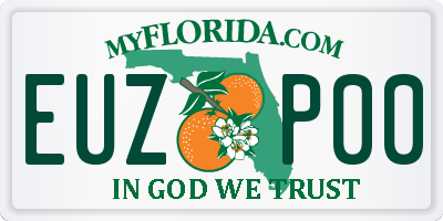 FL license plate EUZP00