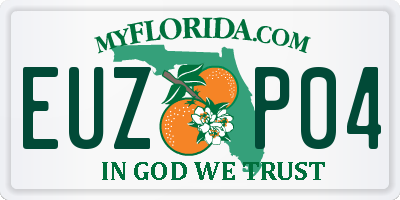 FL license plate EUZP04
