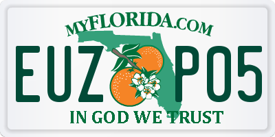 FL license plate EUZP05