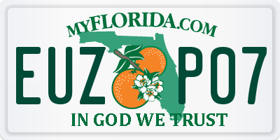 FL license plate EUZP07