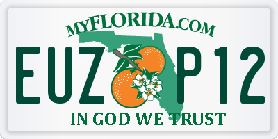 FL license plate EUZP12