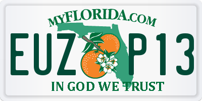 FL license plate EUZP13
