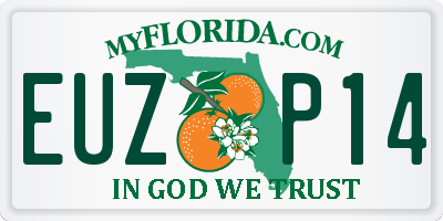 FL license plate EUZP14