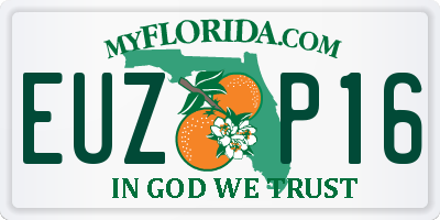 FL license plate EUZP16
