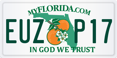 FL license plate EUZP17