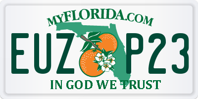 FL license plate EUZP23