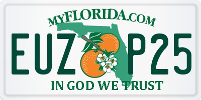FL license plate EUZP25