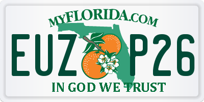 FL license plate EUZP26