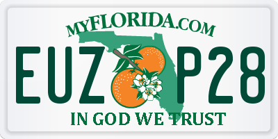 FL license plate EUZP28