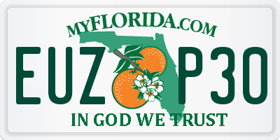 FL license plate EUZP30