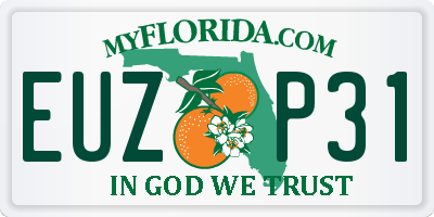 FL license plate EUZP31