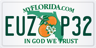 FL license plate EUZP32