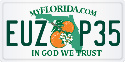 FL license plate EUZP35