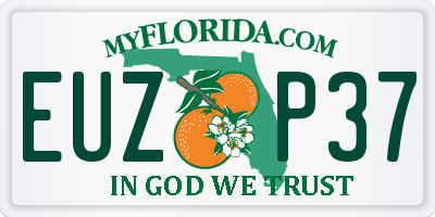 FL license plate EUZP37