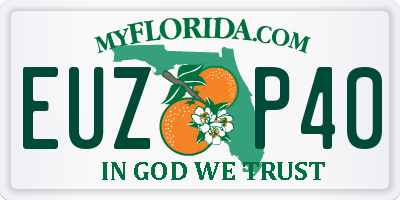 FL license plate EUZP40