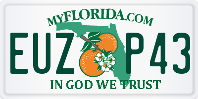 FL license plate EUZP43