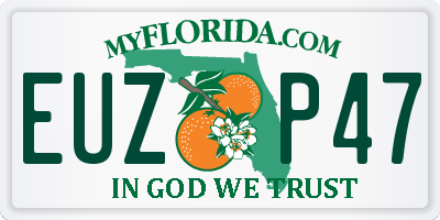FL license plate EUZP47