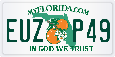 FL license plate EUZP49