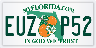 FL license plate EUZP52