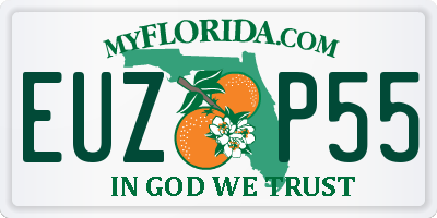 FL license plate EUZP55