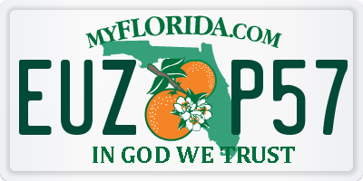 FL license plate EUZP57