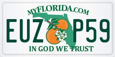 FL license plate EUZP59