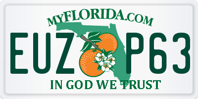 FL license plate EUZP63