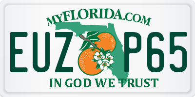 FL license plate EUZP65
